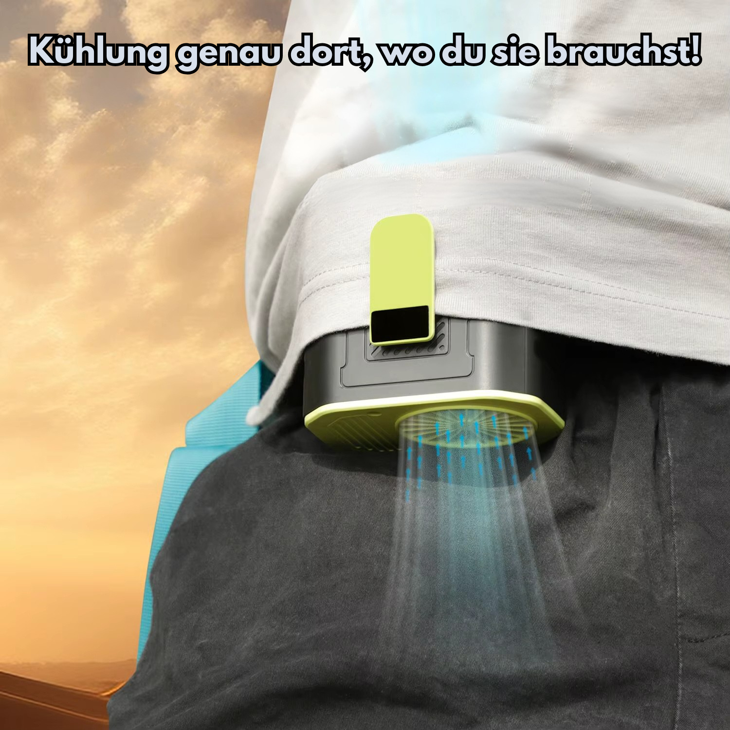 VoltAir Pro™ - 2-in-1 Hüftventilator & USB Powerbank