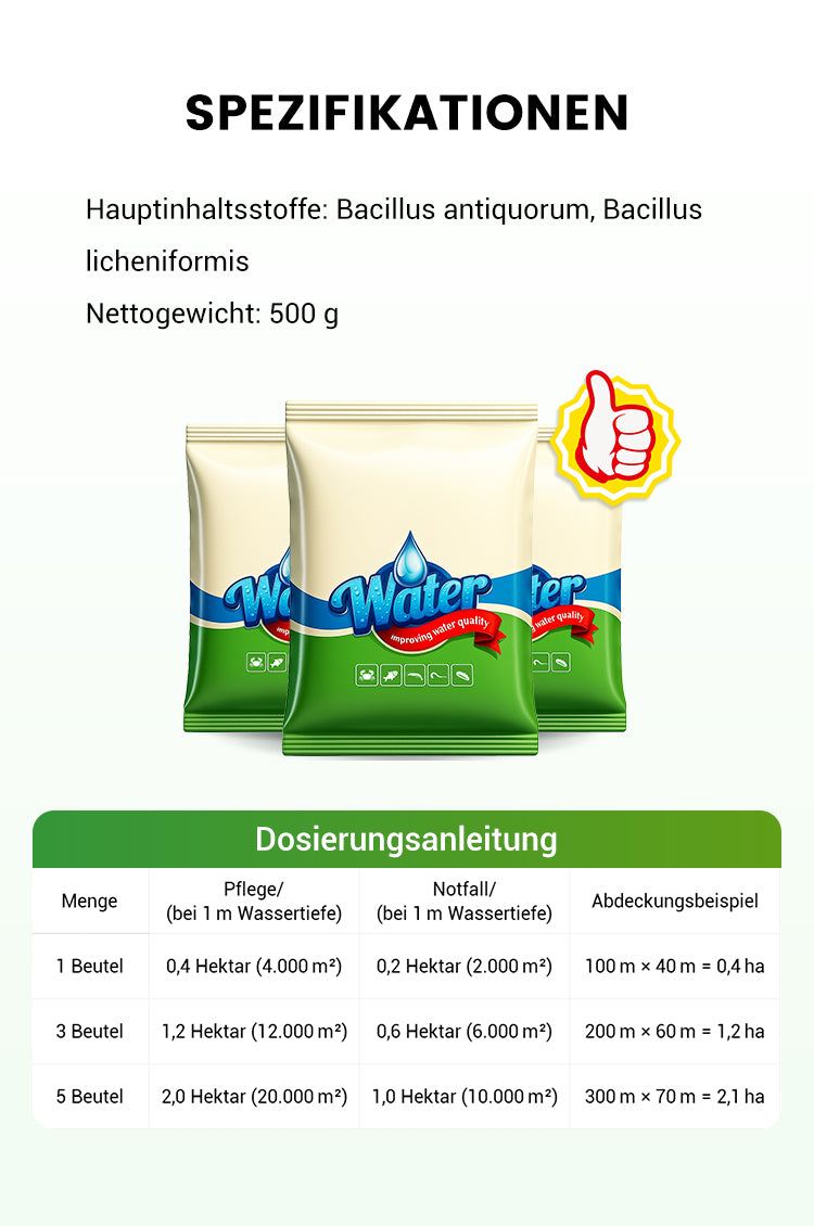 AquaVital Pro™ - Premium Teichpflege-Pulver Wasserklärer & Algenkontrolle