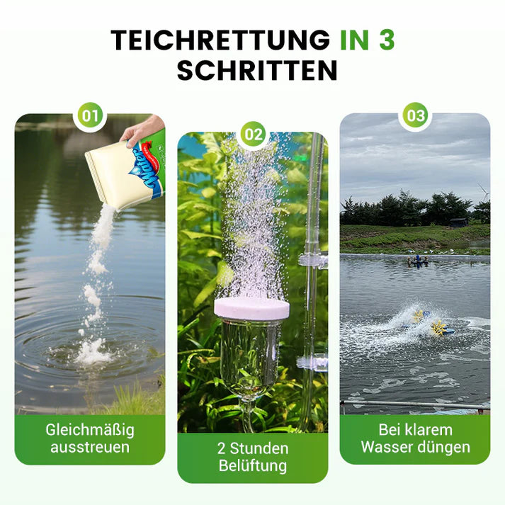 AquaVital Pro™ - Premium Teichpflege-Pulver Wasserklärer & Algenkontrolle
