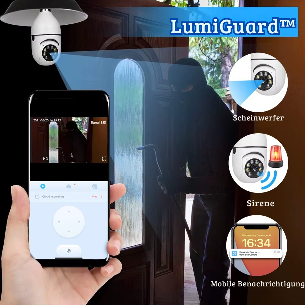 LumiGuard™ - Sicherheit Wifi Glühbirne Kamera