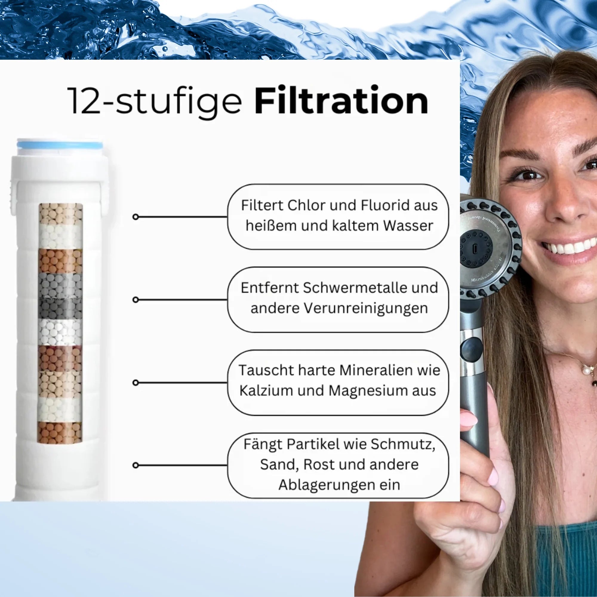 PureDusch™ - Duschkopf mit Hydro-Filter set