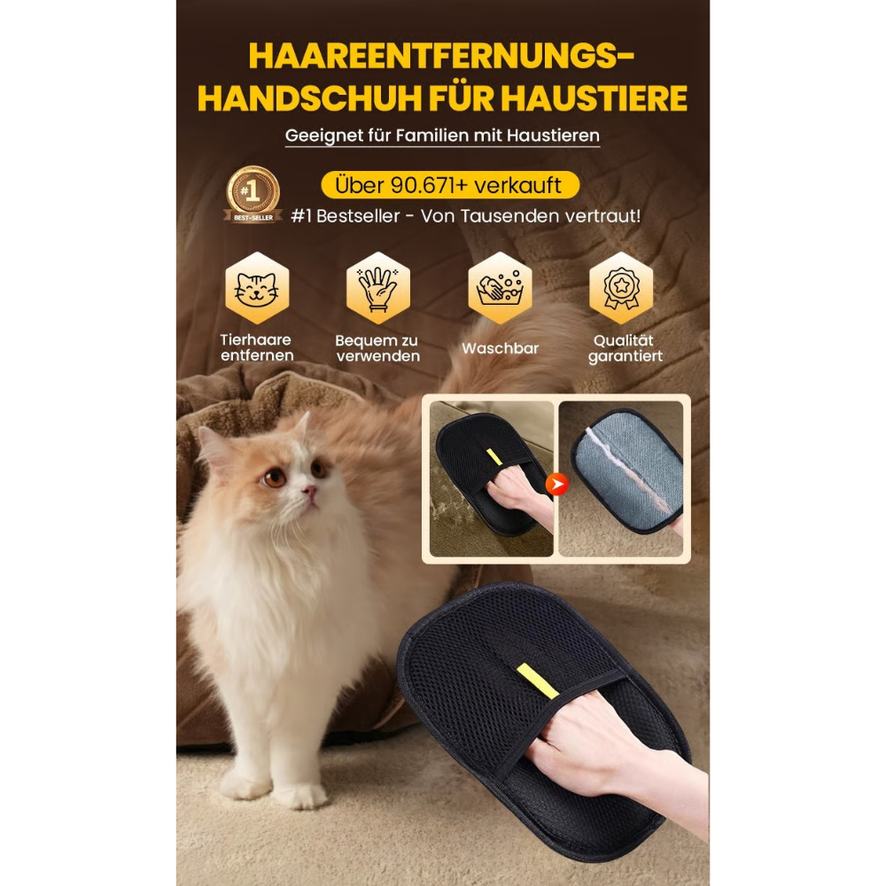 DuoPaw™ - Doppelseitiger Fellhandschuh