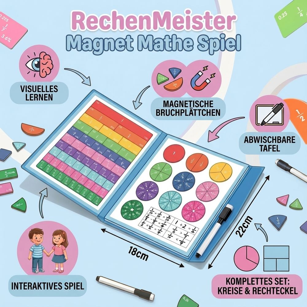 ZahlenZauber™ - Magnetisches Mathe-Lernspiel für Kinder