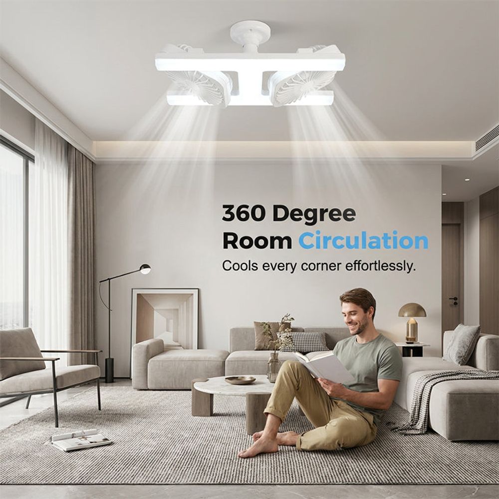 AeroLux™ - Doppel-Deckenventilator mit LED-Licht