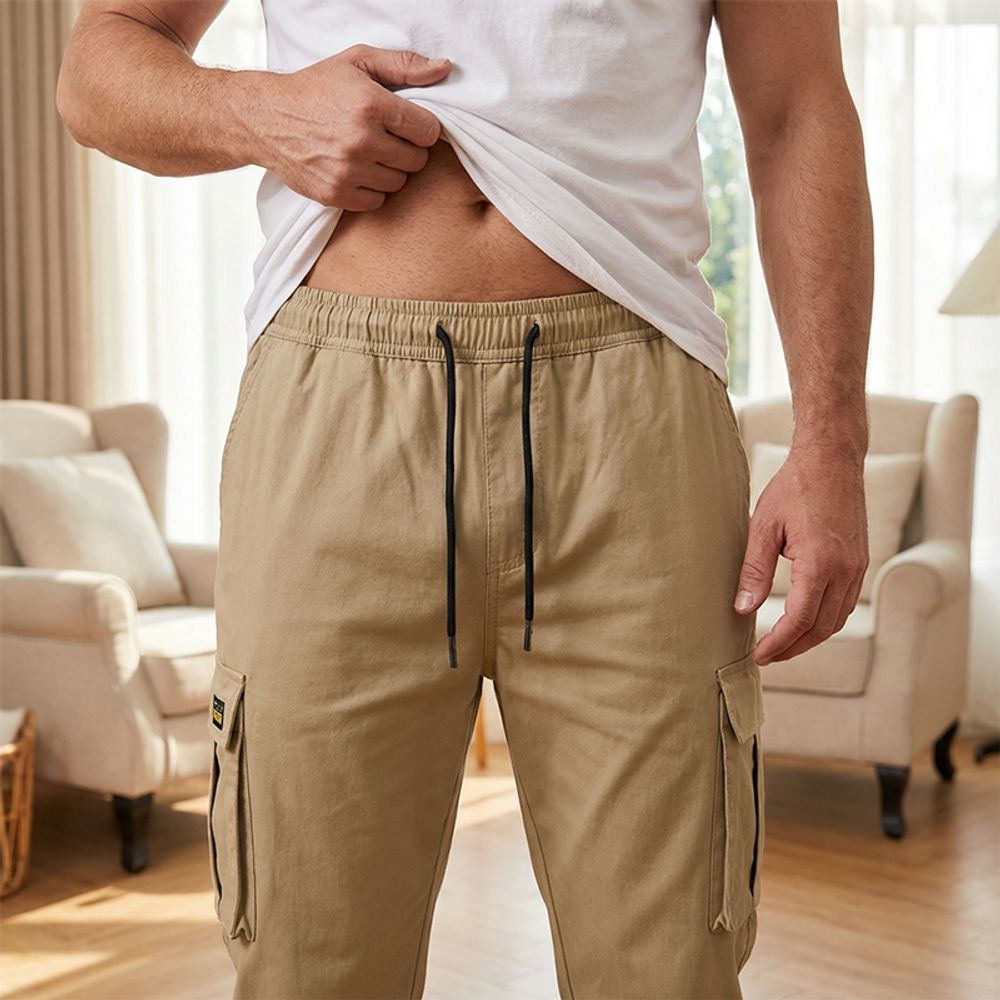FlexCargo™ - Vielseitige Herren-Cargohose mit Kordelzug