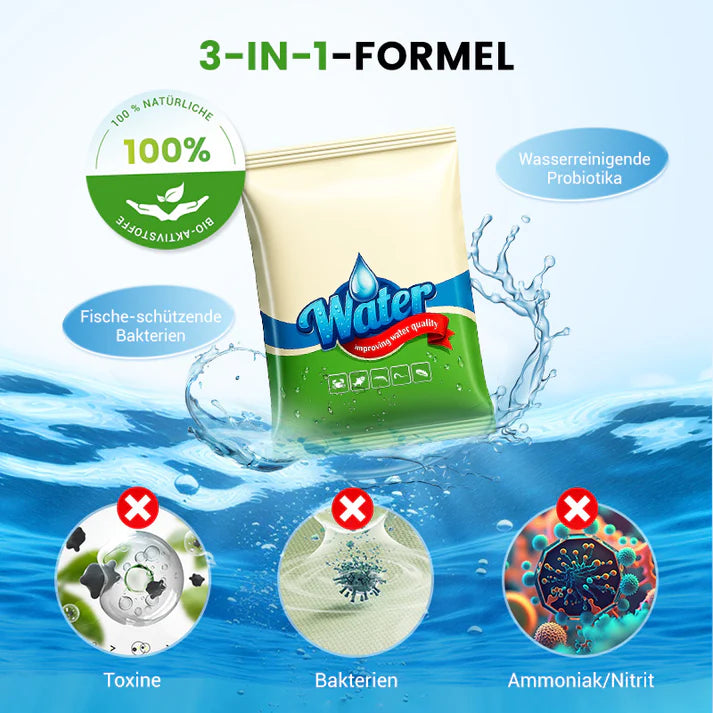 AquaVital Pro™ - Premium Teichpflege-Pulver Wasserklärer & Algenkontrolle
