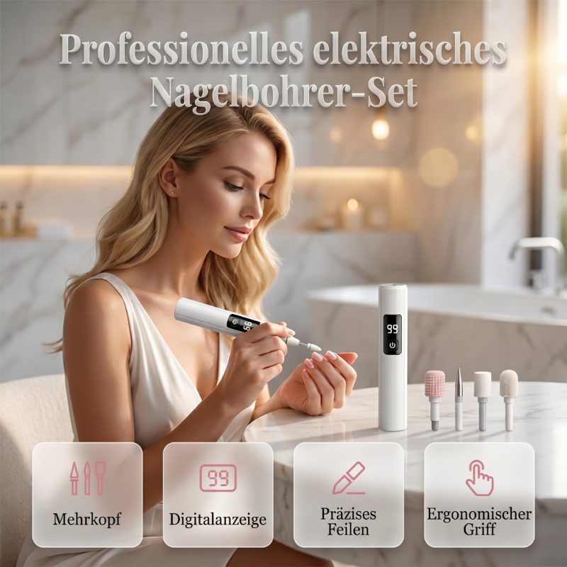 NagelPerfekt™ - Elektrisches Profi-Nagelfräser-Set