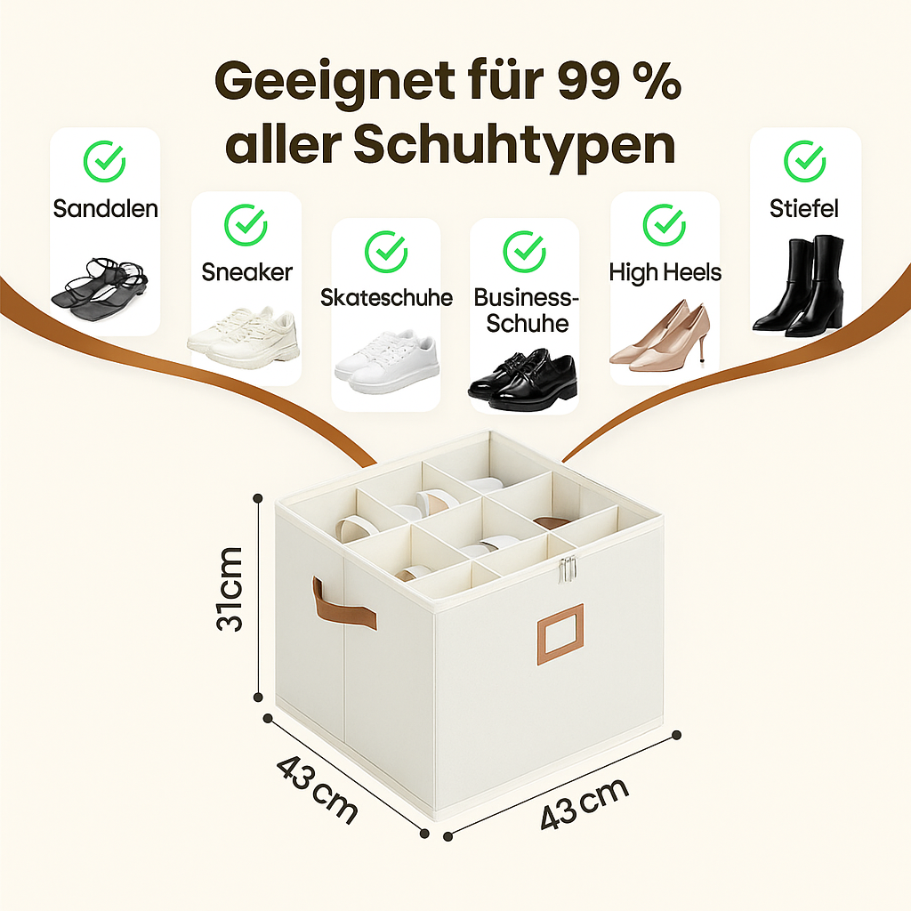 OrdnungsFach™ - Faltbarer Stoff-Schuhorganizer