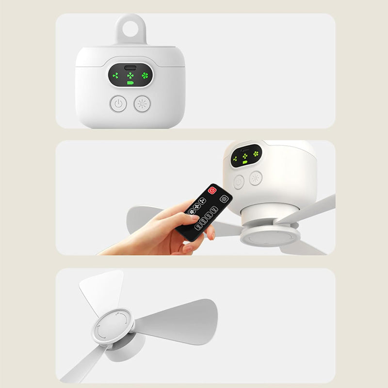 AeroLux™ - Mobiler Akku-Deckenventilator mit LED