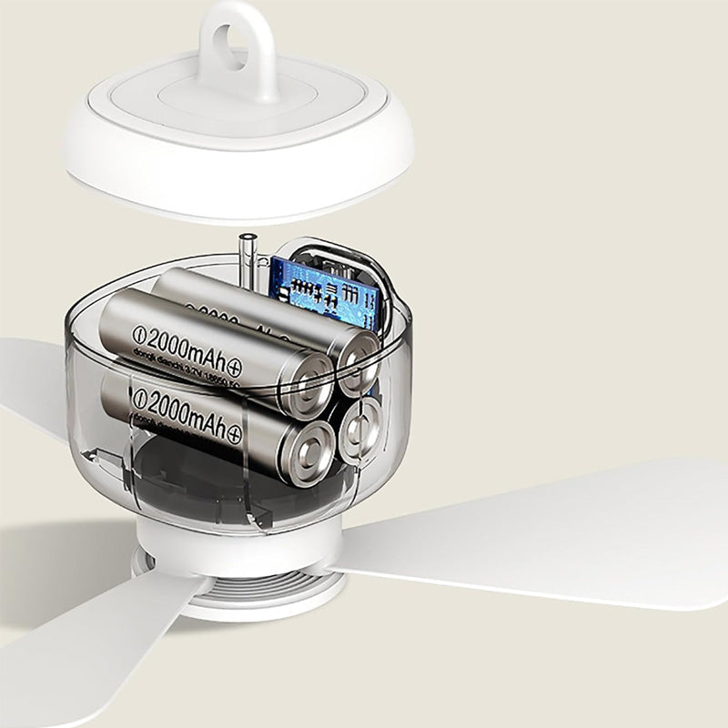AeroLux™ - Mobiler Akku-Deckenventilator mit LED