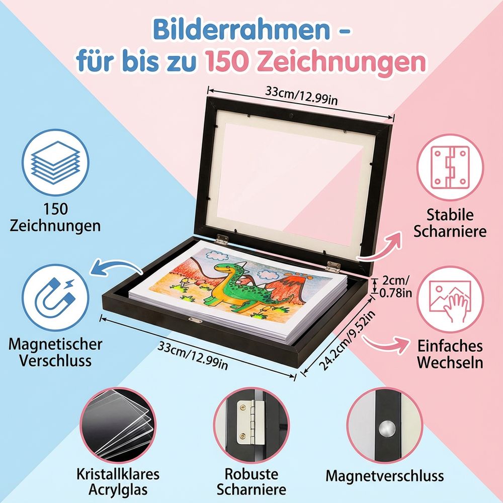 ArtGallery™ - Der clevere Wechselrahmen für Kinderkunst