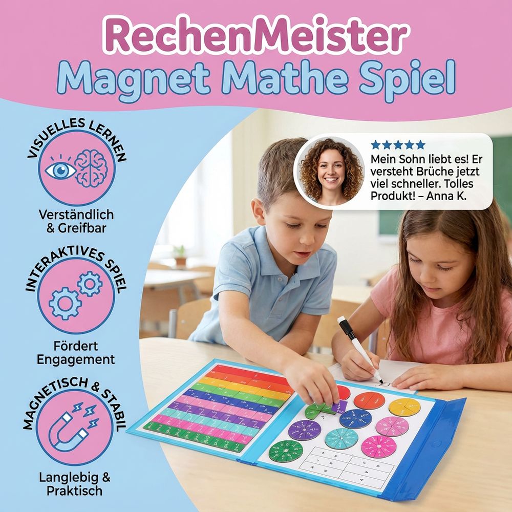 ZahlenZauber™ - Magnetisches Mathe-Lernspiel für Kinder