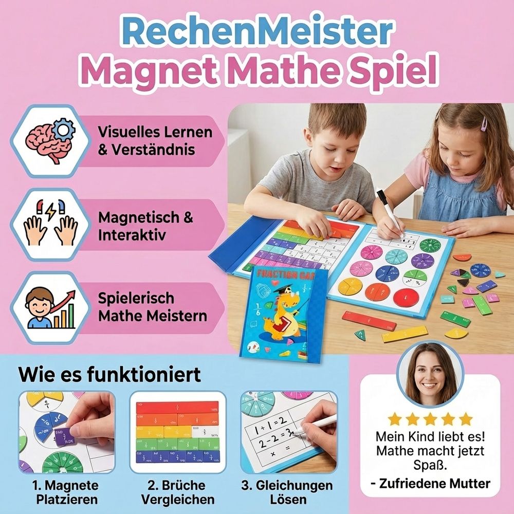 ZahlenZauber™ - Magnetisches Mathe-Lernspiel für Kinder