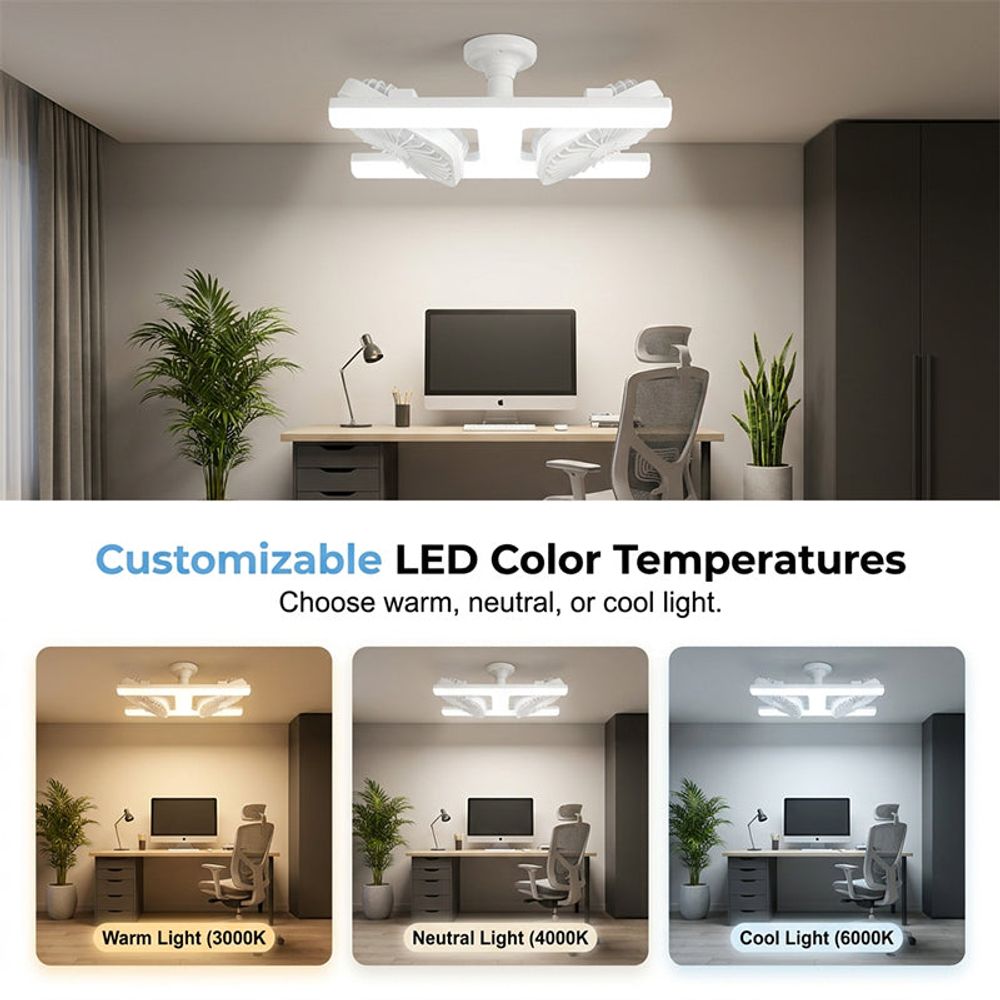 AeroLux™ - Doppel-Deckenventilator mit LED-Licht