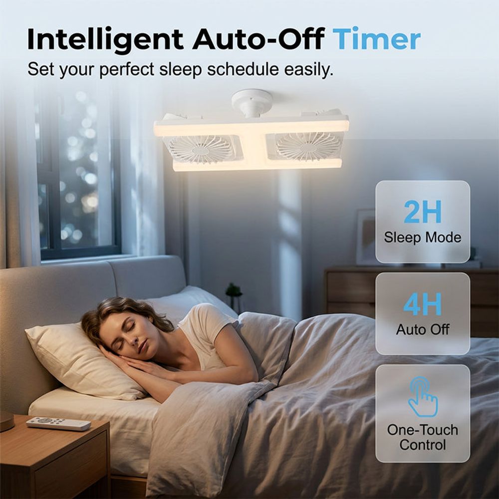 AeroLux™ - Doppel-Deckenventilator mit LED-Licht