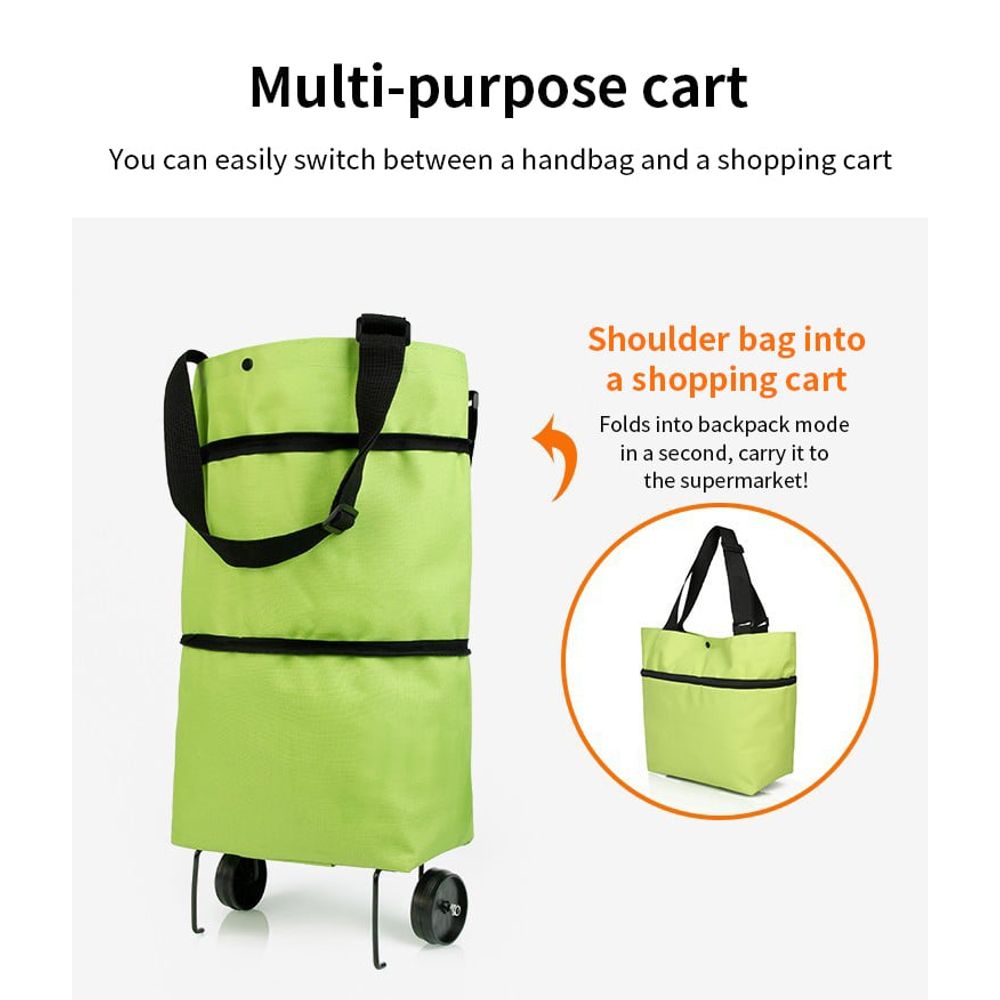 CarryFlex™ - Faltbare Einkaufstasche mit Rollen