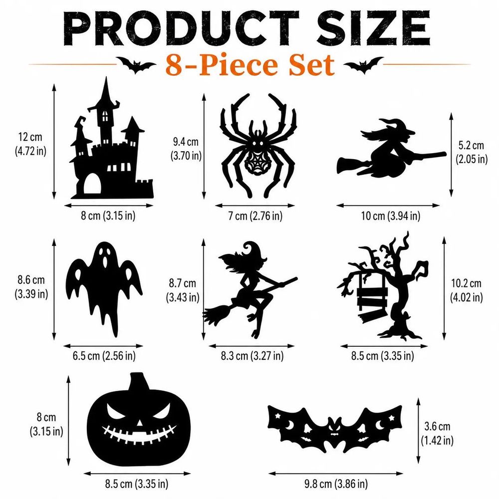 GeisterGlanz™ - Leuchtende Halloween-Silhouetten-Wandsticker