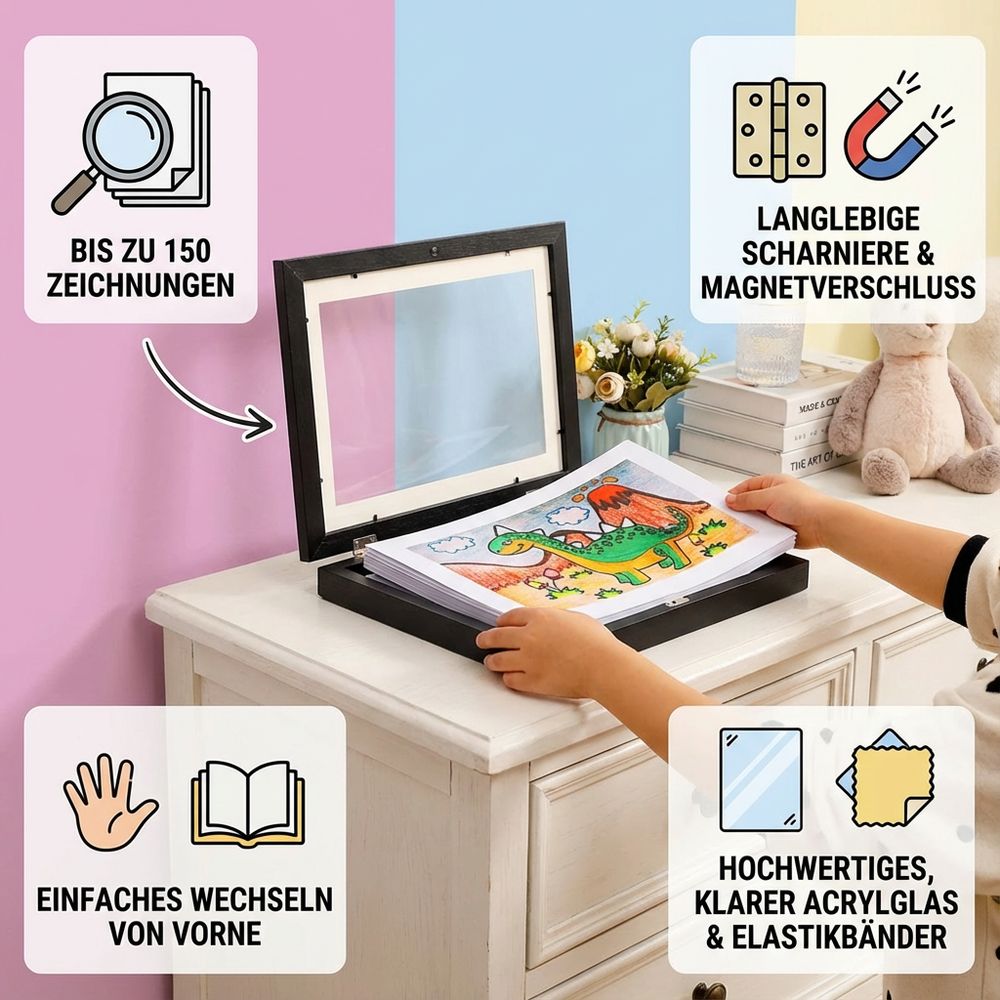 ArtGallery™ - Der clevere Wechselrahmen für Kinderkunst