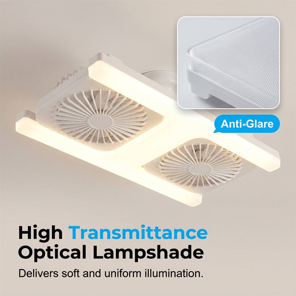AeroLux™ - Doppel-Deckenventilator mit LED-Licht
