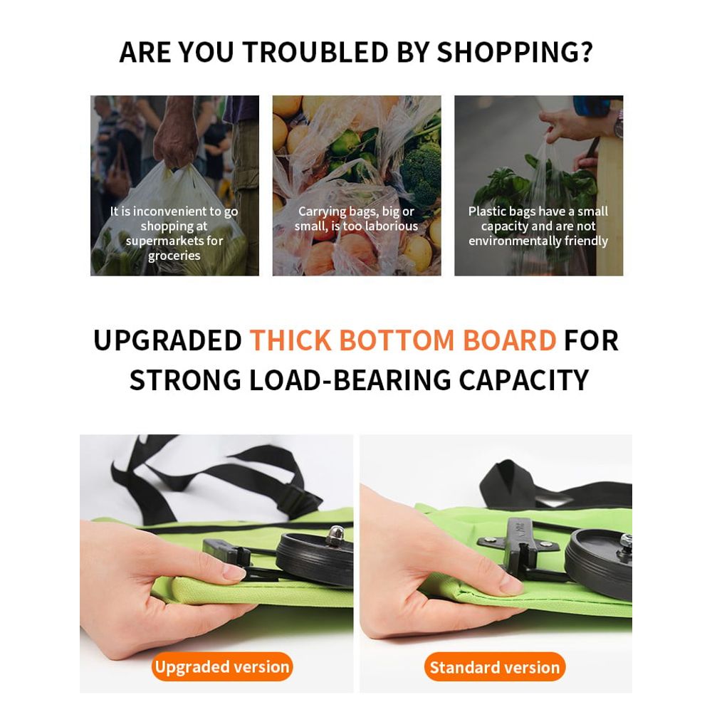 CarryFlex™ - Faltbare Einkaufstasche mit Rollen