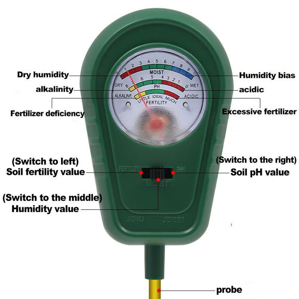 GartenVital™ - 3-in-1-Bodenanalysator mit Zeigeranzeige